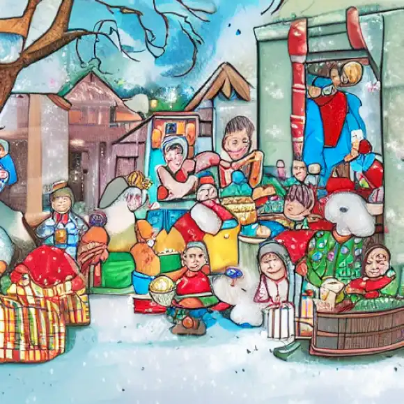 La imagen captura la reunión familiar de Alvaro Muñoz Escassi durante la Navidad, reflejando historias interespaciales.