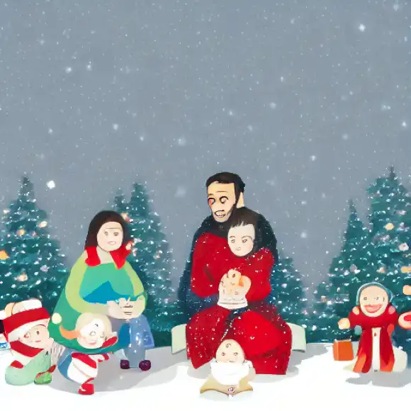 La imagen cautivadora retrata la reunión familiar de Álvaro Muñoz Escassi, encapsulando bellamente la esencia de la Navidad y la narración interespacial.