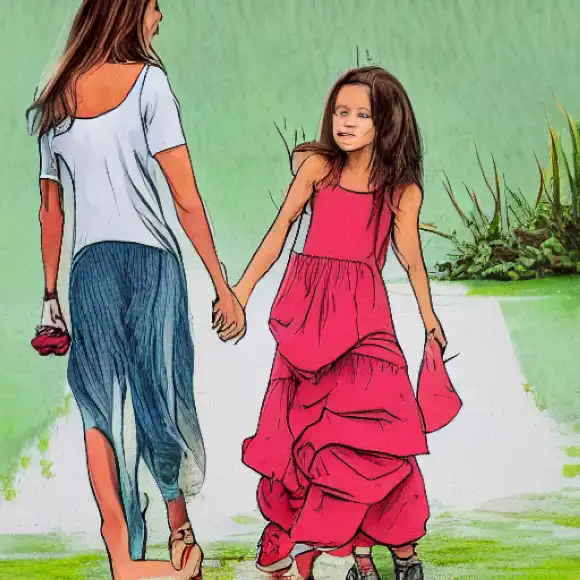 La imagen demuestra la importancia de un fuerte vínculo familiar, ya que Monica Cruz protege a su hija Antonella durante momentos desafiantes relacionados con su trayectoria biológica.