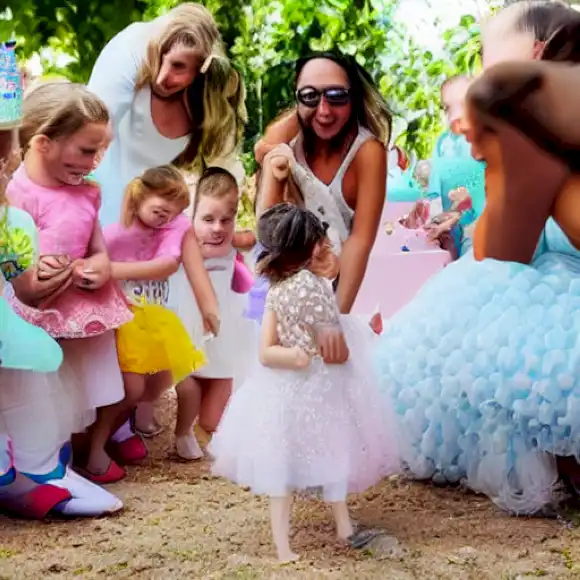 La imagen captura un momento alentador de la hija de Dafne Fernández, Alex, celebrando su primer cumpleaños rodeado de seres queridos.