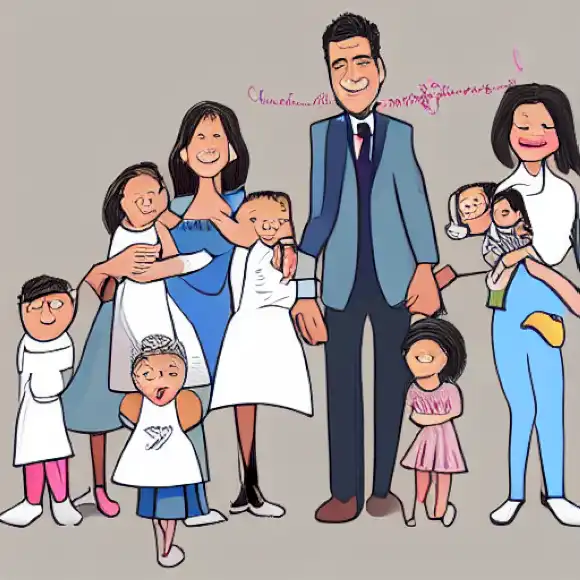 La imagen muestra el anuncio alegre de la familia de Edu Soto compartiendo la llegada de su hija Nora y un segundo niño con padres orgullosos y padrinos celebrando en Instagram.