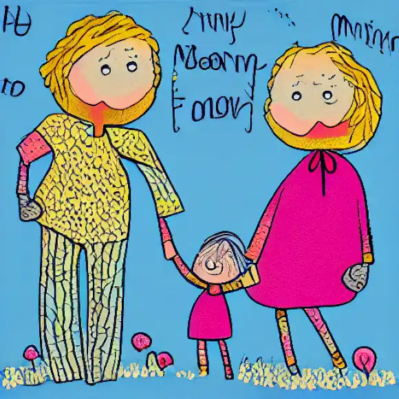 La imagen representa un viaje familiar de aprendizaje y crecimiento a través de la maternidad, destacando la importancia del amor, la unidad y la comprensión dentro de las relaciones.