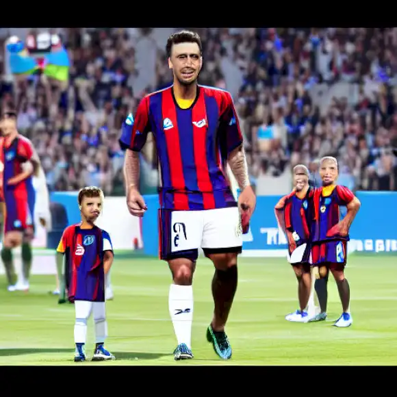 La imagen retrata el viaje de Xavi Hernández de ser futbolista a convertirse en el entrenador del FC Barcelona, al tiempo que destaca su vida personal y familiar.