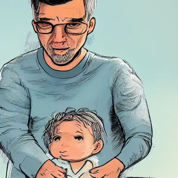 La imagen retrata el viaje emocional de Jaime Cantizano de enfocarse en criar a su nieto después del fallecimiento de su hijo Leo.