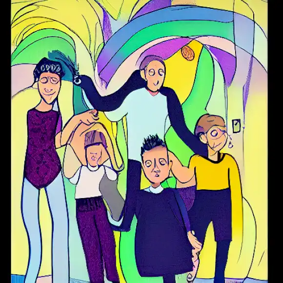 La imagen representa una conexión genuina entre Nacho Palau y sus hijos, libre de influencias ocultas o revelaciones personales.